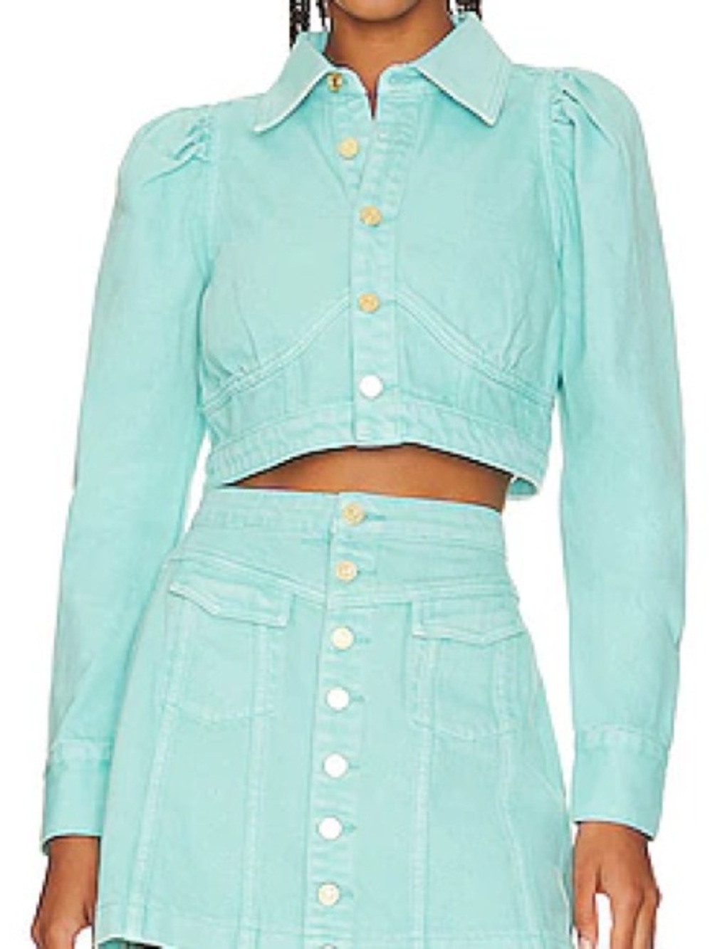 Aureta Lottie Jacket in Aquamarine | Size S | NWT